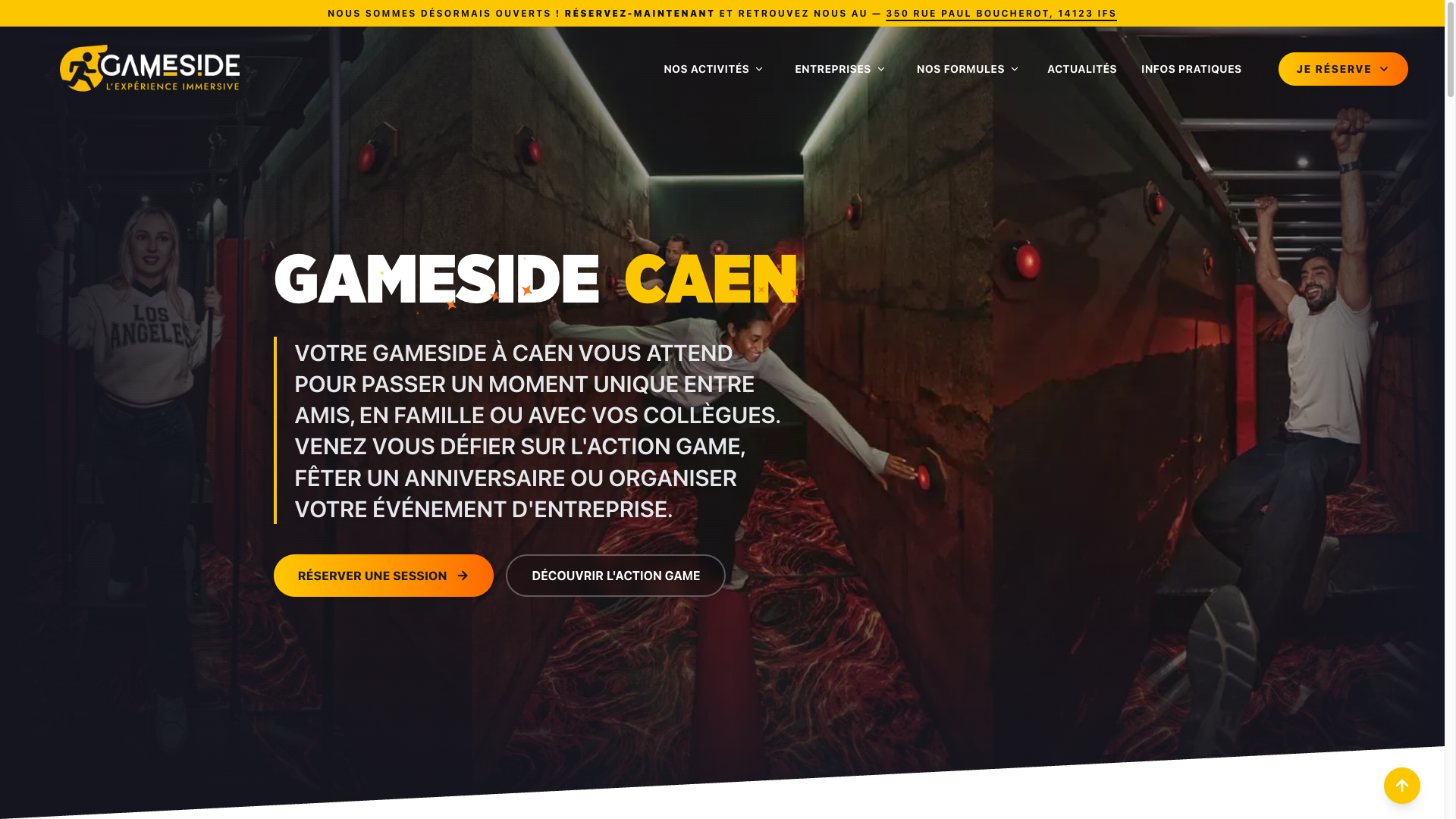 Aperçu du site Gameside Caen