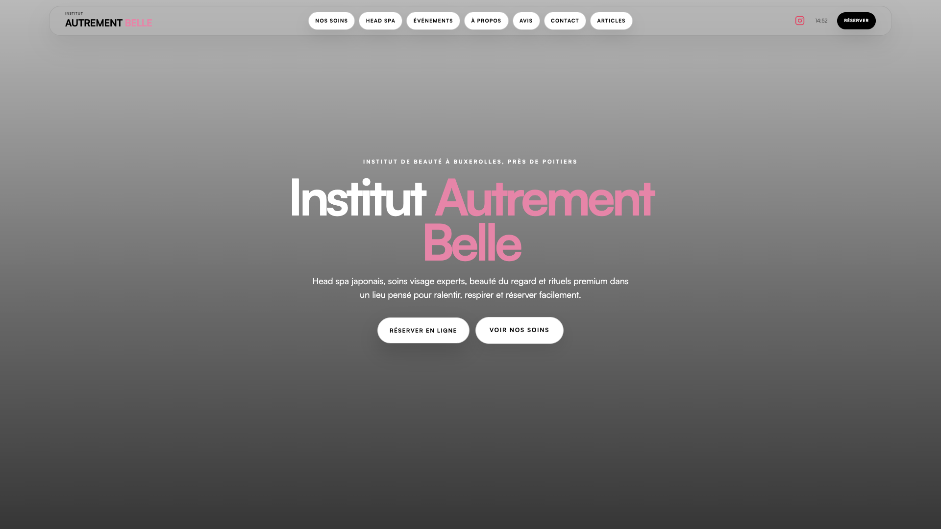 Aperçu du site Autrement Belle