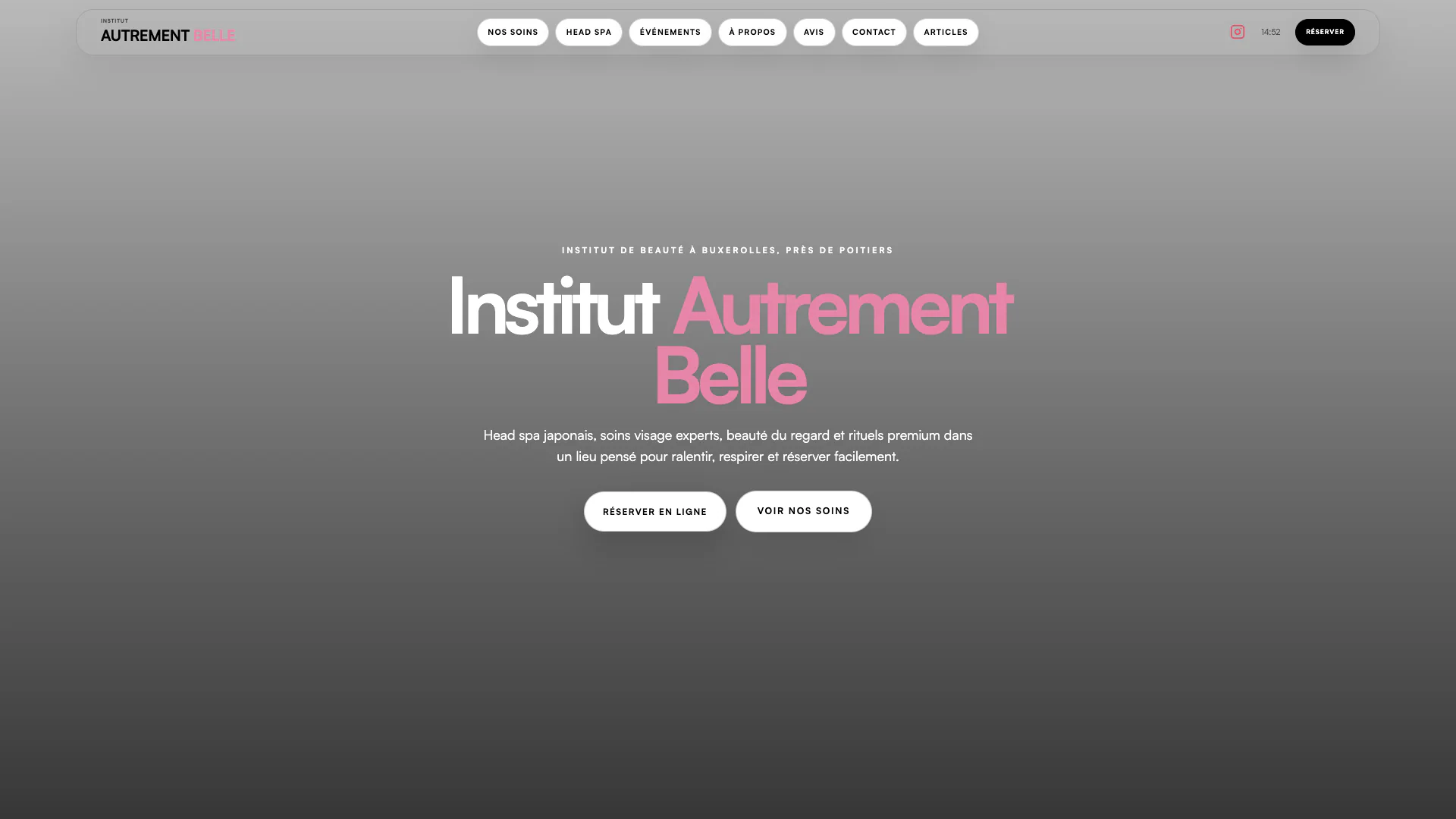 Aperçu du site Autrement Belle
