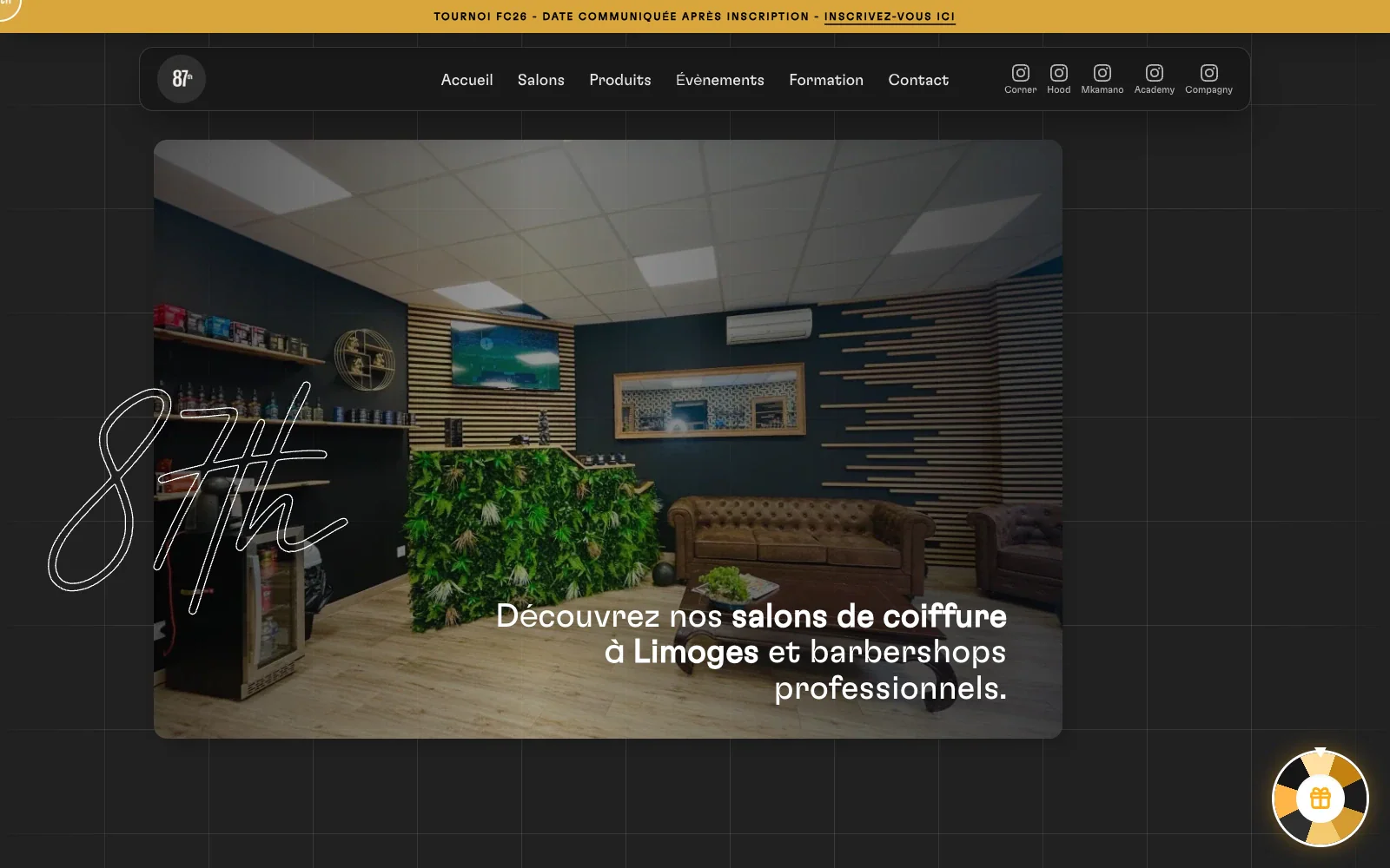 Site des salons de coiffure 87th