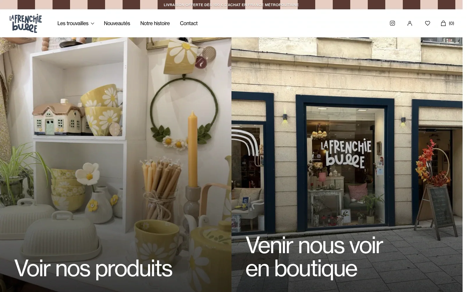 Boutique e-commerce La Frenchie Bulle réalisée par Balrog