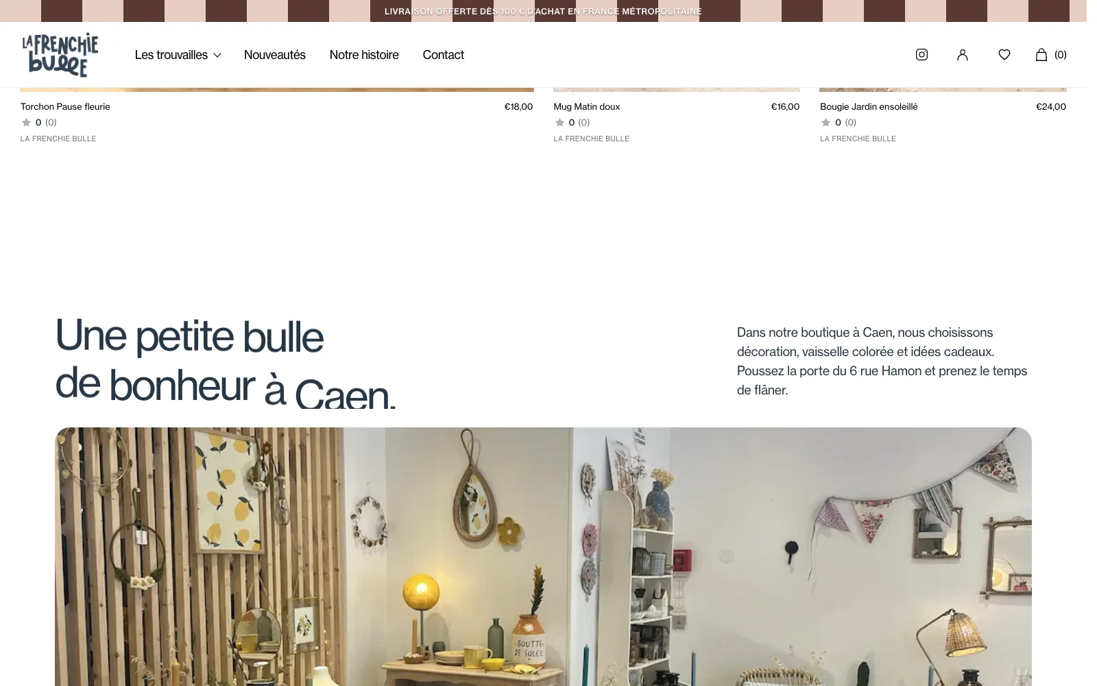 Sélection de produits de décoration La Frenchie Bulle